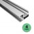 Profili in Alluminio per Fissaggio Pannelli Solari Fotovoltaici Lunghezza 1.2m (Confezione 4 Pezzi) – SKU: 11390