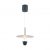 9W LED Designer Hanging Lamp (30*300*1370MM) White+Crey Body 3000K Adjustable Height – SKU: 23103
