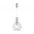 5W LED Pendant Chandelier with Contemporary Design with Transparent Glass Sphere 200*1905mm Steel Color Elegant Finish 3000K – SKU: 23409